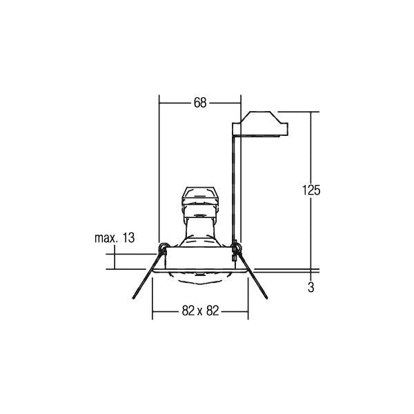 Brumberg Leuchten - Downlight/Strahler/Flutlicht HV-Einbaustahler 36305150 GU10 max.50W/ni-matt