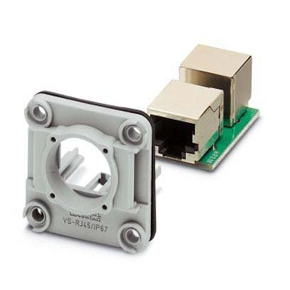 Phoenix Contact - Befestigungselement für Industriesteckverbinder Ethernet-Anbaurahmen VS-08-A-RJ #1652910 RJ45 IP67 CAT5eBu/Bu − 5 Stück