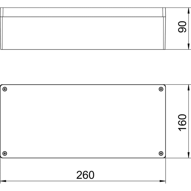OBO Bettermann - Leergehäuse Aluminiumleergehäuse Mx 361609 SGR lgr, pulverbesch
