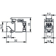 Telegärtner - Modularer Steckverbinder AMJ-SL Modul 100023207 Cat.6A, T568A