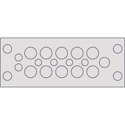 Icotek - Kabelführung für Gehäuse/Schränke Kabeldurchführungsplatte KEL-DPU 24/17 gy 147mm x 58mm x 14mm − 10 Stück