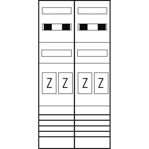 ABN - Zählerfeld Zählerplatz EZ27140 eHZ 4Z