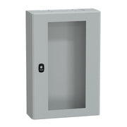 Schneider Electric - Gehäuse/Schaltschrank (leer) Verteiler Glastür Leer NSYS3DM6415T RAL 7035 600x400x150