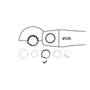 Bosch - Systemzubehör für Schleifen/Polieren (Akku/elektrisch/Druckluft) Schutzhaube 230 2605510298 mm, mit Codierung