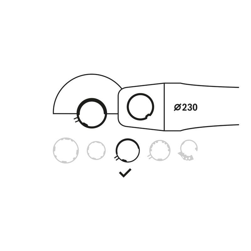 Bosch - Systemzubehör für Schleifen/Polieren (Akku/elektrisch/Druckluft) Schutzhaube 230 2605510298 mm, mit Codierung