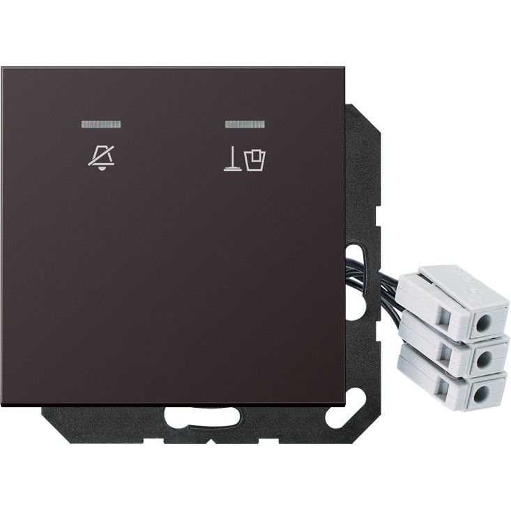 Jung - Abdeckung/Bedienelement für Installationsschalterprogramme Hotelabdeckung AL CU KO5 M 24 D mit LED-Einheit 24 V