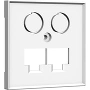 Homeway - Multi-Einsatz/Abdeckung für Daten- und Kommunikations-Anschlusstechnik Zentralplatte TV+LAN/LAN 55x55 55x55mm rws − 1 Stück