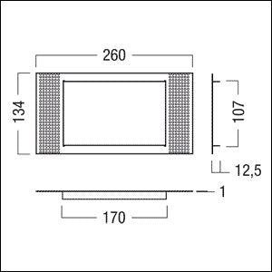Zumtobel Group - Mechanisches Zubehör/Ersatzteile für Leuchten Einbaurahmen ARTSIGN #22166902 für Notleuchte 12,5