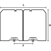 HellermannTyton - Halteklammer für Verdrahtungskanal Drahthalteklammer HTWD-BWR-40X80 L=34,H=75,B=20mm − 20 Stück