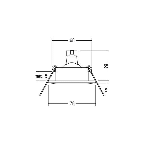 Brumberg Leuchten - Downlight/Strahler/Flutlicht Einbauleuchte 3252.07 weiß