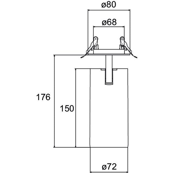 Brumberg Leuchten - Downlight/Strahler/Flutlicht LED-Halbeinbau-Strahler 88802165DA 3500K
