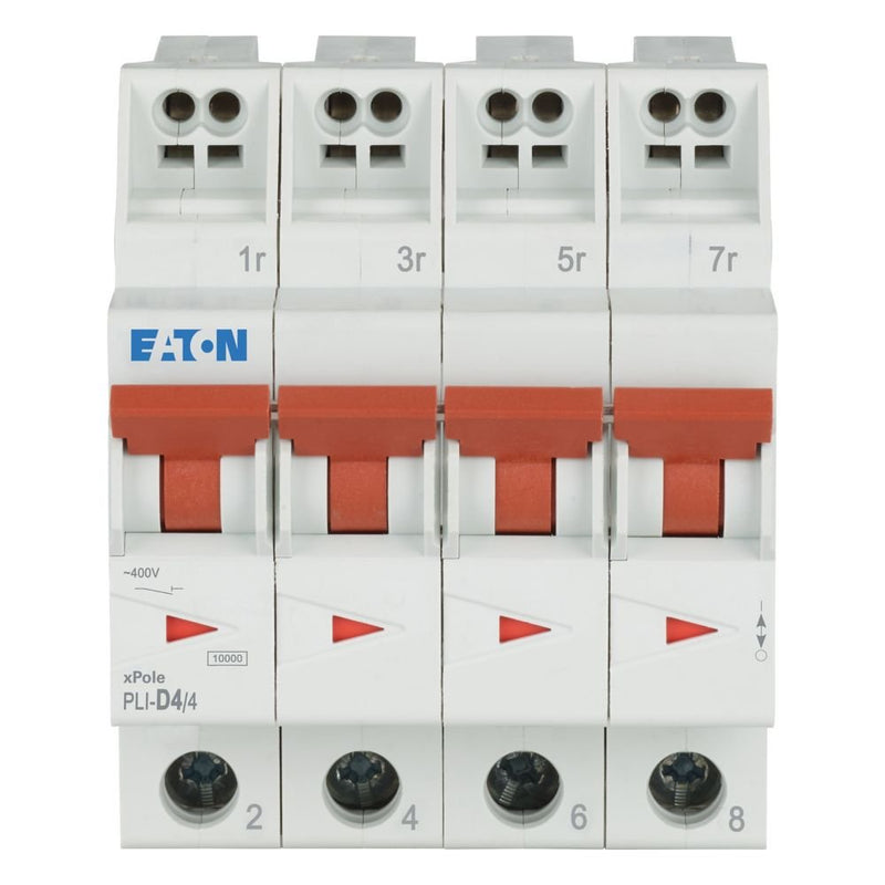 Eaton - Leitungsschutzschalter PLI-D4/4 D 4A, 4p Steckkl