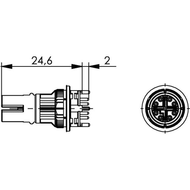 Telegärtner - Modularer Steckverbinder STX M12x1 EBB X-kod. 100007550 Cat.6A(IEC) − 20 Stück