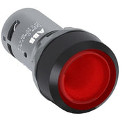 ABB Stotz S&J - Drucktaster, Komplettgerät LED Leuchtdrucktaster CP2-13R-10 1S rot 230V AC/DC