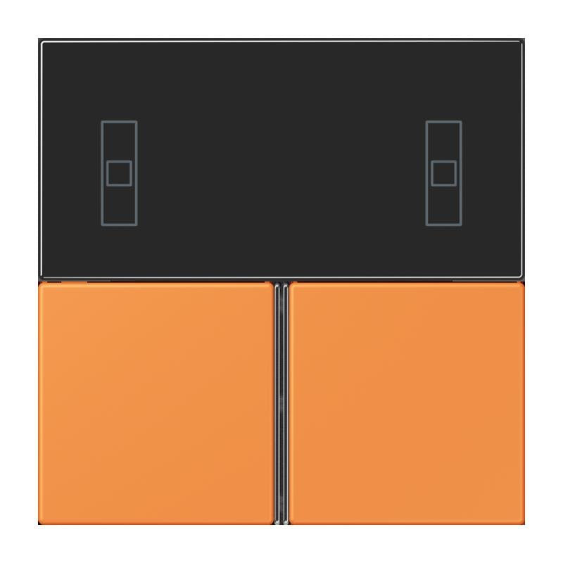 Jung - Abdeckung/Bedienelement für Installationsschalterprogramme Tastensatz 3fach LC 4093 TSA 225 orange clair