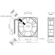 EFB-Elektronik - Lüfter (Schaltschrank) Einbaulüfter 691664 f.Wandverteiler