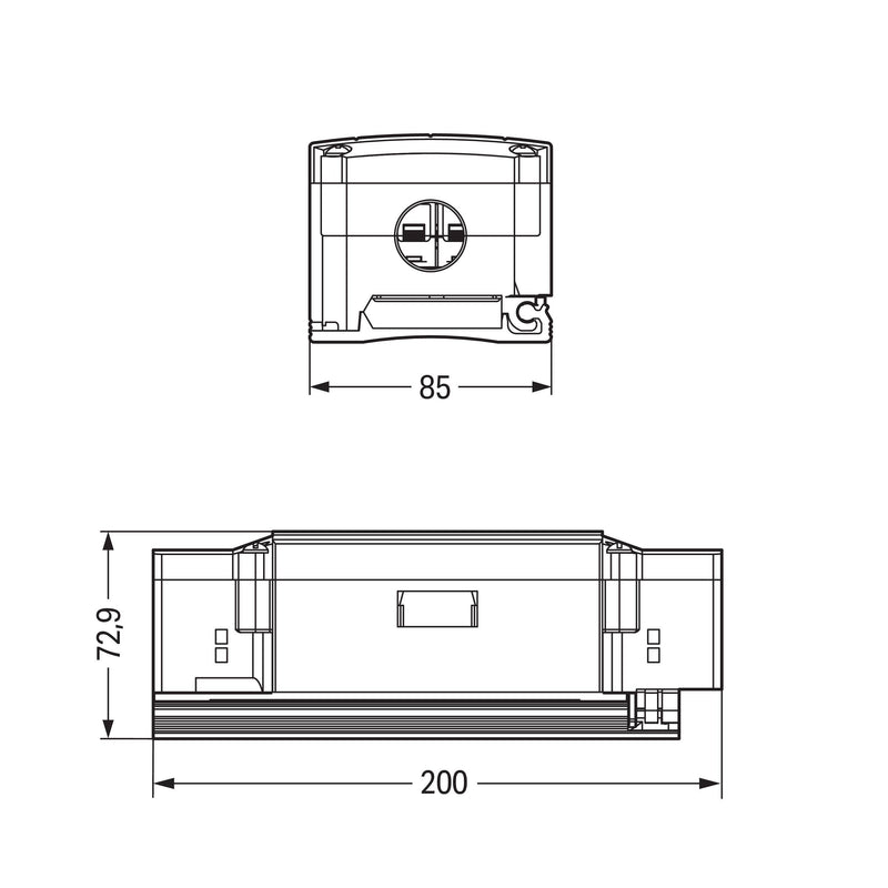 WAGO - Flachleitungsadapter für steckbare Gebäudeinstallation Abgriffmodul 895-1652 5-polig,schwarz