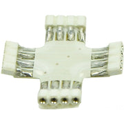 Scharnberger+Hasenbein - Zubehör/Ersatzteile für Lichtschlauch/-band Kreuzverbinder weiß 30677 f.RGB-Bänder 4pol