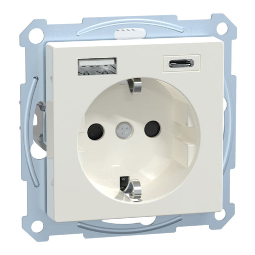 Merten - Steckdose Schuko Steckdose MEG2367-0319 mit USB Ladegerät