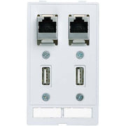 Murrelektronik - Einsatz/Abdeckung für Kommunikationstechnik Frontplattenschnittstelle 4000-68000-0970000 2 x RJ45 + 2 x USB B
