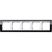 Gira - Abdeckrahmen 5fach 0215733 klar schwarz