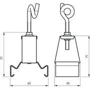 Philips Lighting - Mechanisches Zubehör/Ersatzteile für Leuchten Abhänger LL500Z CB-CH BK schwarz