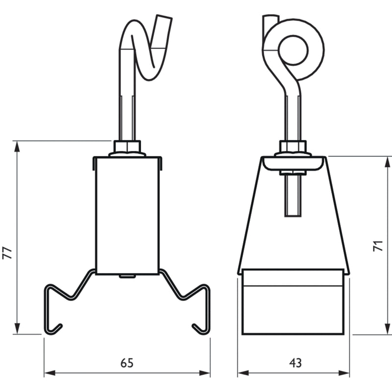 Philips Lighting - Mechanisches Zubehör/Ersatzteile für Leuchten Abhänger LL500Z CB-CH BK schwarz