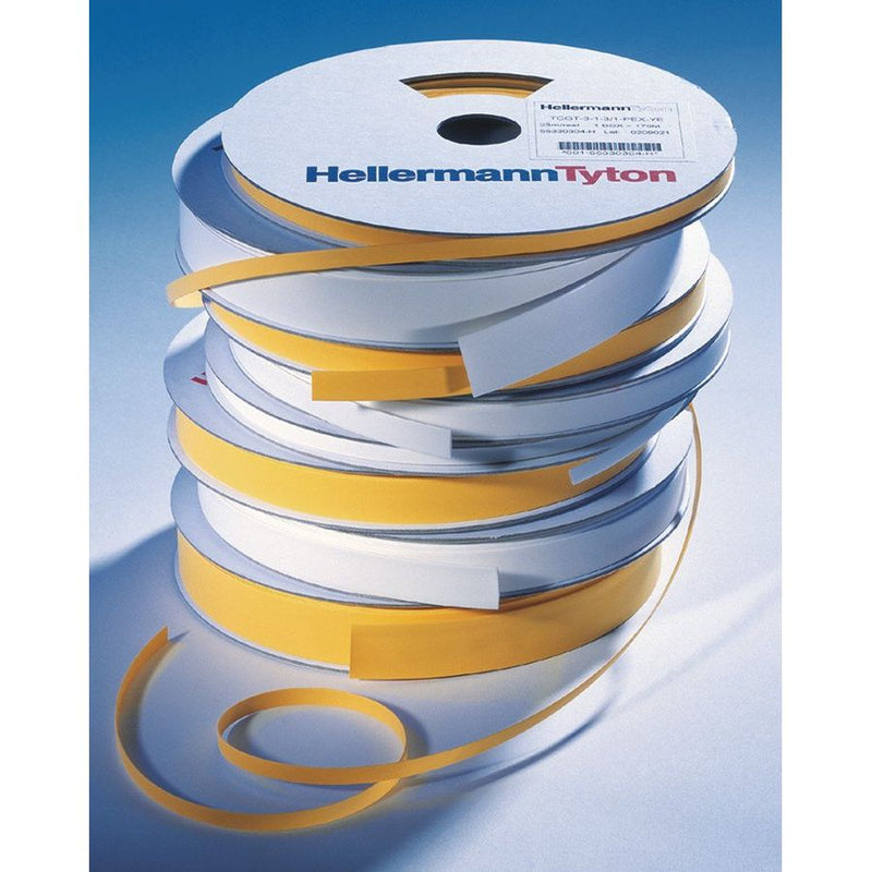 HellermannTyton - Schrumpfschlauch Warmschrumpfschlauch TCGT9-3YE PO-X YE 72 9:3, gelb − 72 Meter
