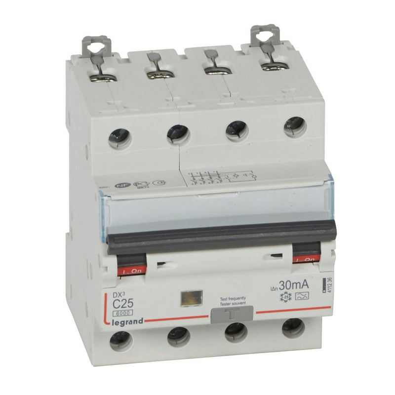Legrand - Kombination FI-Schalter/Leitungsschutzschalter FI/LS-Schalter Legrand 411236 C-Charakt., 25A, 6kA