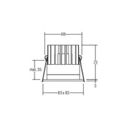 Brumberg Leuchten - Downlight/Strahler/Flutlicht LED-Einbauleuchte 12036403 3000K ws/chr