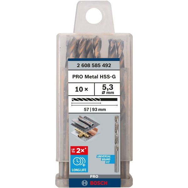 Bosch - Bohrer PRO Metal HSS-G 2608585492 Spiralbohrer 5,3 x