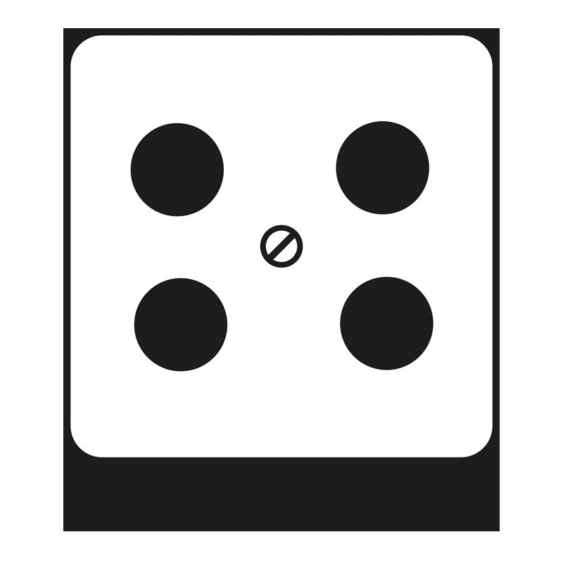 Jung - Einsatz/Abdeckung für Kommunikationstechnik Abdeckung aws CD 561-4 SAT1 WW für 4L-SAT-TV-Dose