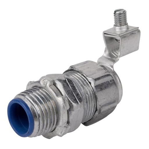 ABB Stotz S&J T&B - Metall-Schutzschlauch-Verschraubung Erdungsplatte 5337GR gerade − 5 Stück