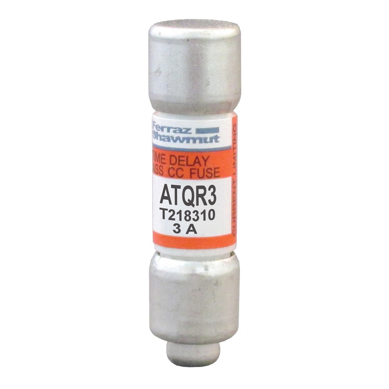 Mersen - Zylindrische Sicherung Sicherungseinsatz Class CC ATQR3 3A/600V 10x38 − 10 Stück