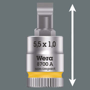 Wera - Schlitzschrauben-Einsatz für Steckschlüssel Zyklop Bit-Nuss 05003322001 1,2x6,5x28,0