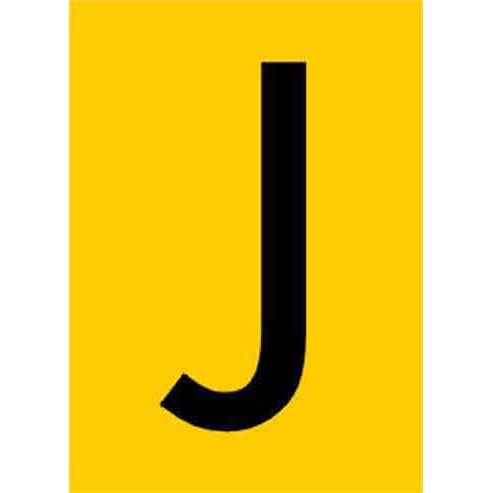Jahn - Kennzeichnungsmaterial Zahlen+Buchstaben 06/018-J gelb − 10 Stück