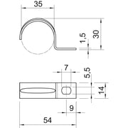 OBO Bettermann - Befestigungsschelle für Kabel/Rohre Befestigungsschelle 604 35 G galv.vz − 100 Stück