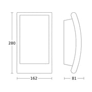 Steinel - Decken-/Wandleuchte Außenleuchte mit Sensor L 22 N anthrazit 81 x 162 x 280 mm