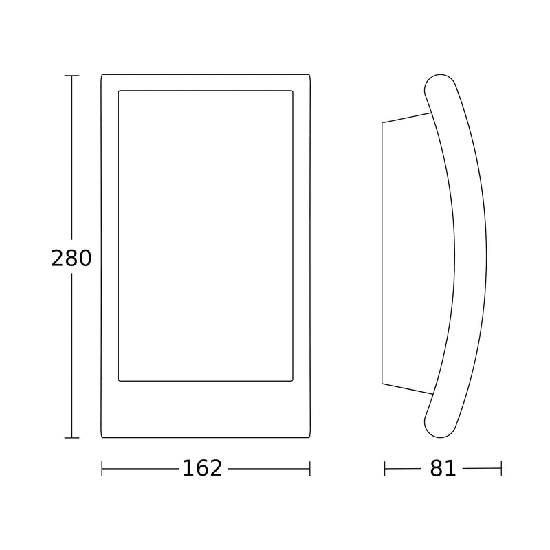 Steinel - Decken-/Wandleuchte Außenleuchte mit Sensor L 22 N anthrazit 81 x 162 x 280 mm