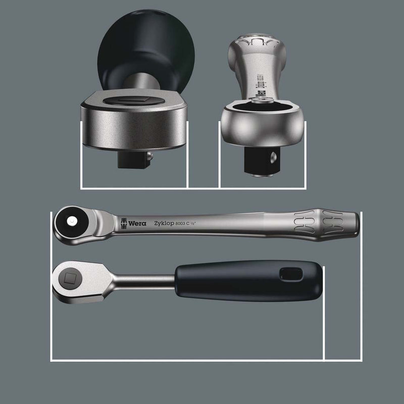 Wera - Werkzeugset Metall-Knarrensatz 004047 3/8"-Antrieb 29-tlg