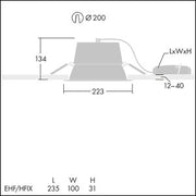 Thorn - Downlight/Strahler/Flutlicht LED - Deckeneinbauleuchte CHAL3 200  #92989421 830