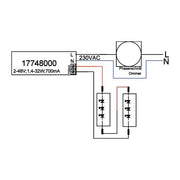 Brumberg Leuchten - LED-Betriebsgerät LED-Konverter Phasenabsch. 17748010 700mA 1,4-32W