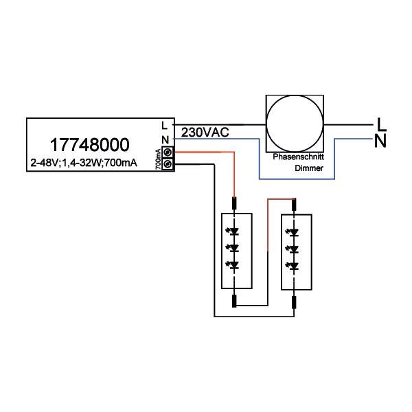 Brumberg Leuchten - LED-Betriebsgerät LED-Konverter Phasenabsch. 17748010 700mA 1,4-32W