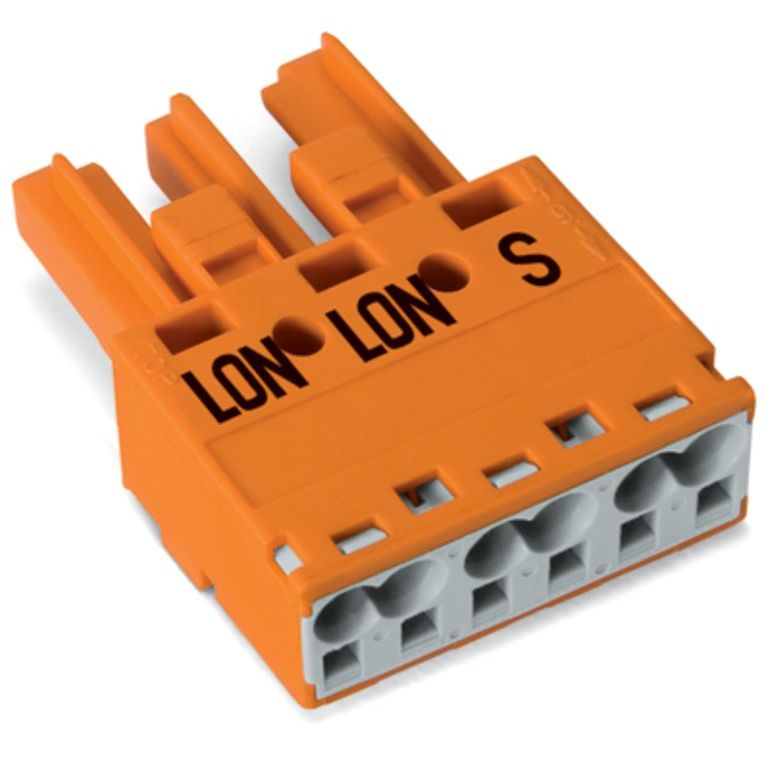 WAGO - Steckverbinder für steckbare Gebäudeinstallation Buchsenteil 770-1343 3p,2L orange − 100 Stück