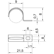 OBO Bettermann - Befestigungsschelle für Kabel/Rohre Befestigungsschelle 604 9 G galv.vz