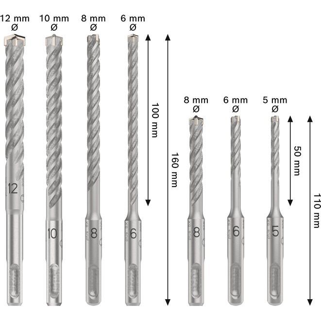 Bosch - Bohrer-Set PRO SDS plus-5X 2608707246(VE7) Hammerbohrer-Set
