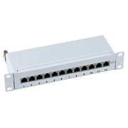EFB-Elektronik - Patchpanel Kupfer Mini-Patchpanel 37736.12 12xRJ45, grau