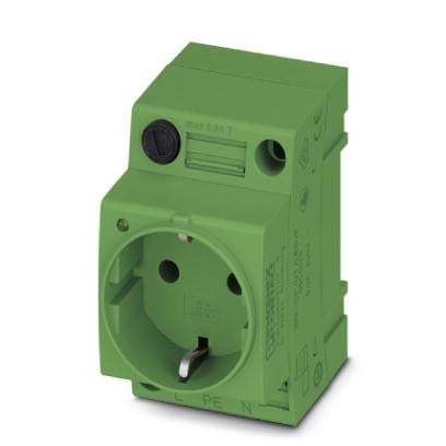 Phoenix Contact - Steckdose Reiheneinbau Steckdose EO-CF/UT/LED/F/GN Steckgesicht Typ CF − 1 Stück
