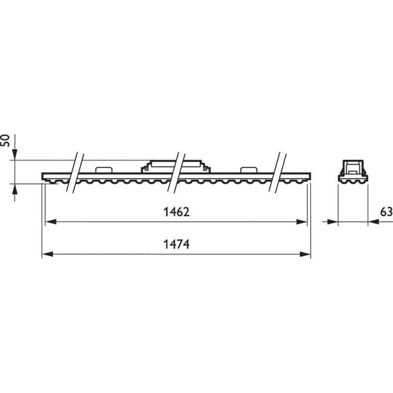 Philips Lighting - Geräteträger für Lichtbandsystem LED-Lichtträger 4MX400 #66247099 491LED55S/840PSDNBWH