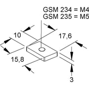 Niedax - Gleitmutter Gleitmuttern GSM 234 − 100 Stück